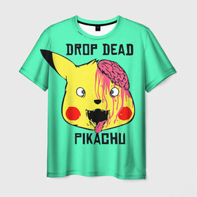 Мужская футболка 3D с принтом Drop Dead в Курске, 100% полиэфир | прямой крой, круглый вырез горловины, длина до линии бедер | drop dead
