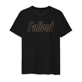 Мужская футболка хлопок с принтом Fallout 4 в Курске, 100% хлопок | прямой крой, круглый вырез горловины, длина до линии бедер, слегка спущенное плечо. | fallout 4 фаллаут распад shelter vault pipboy