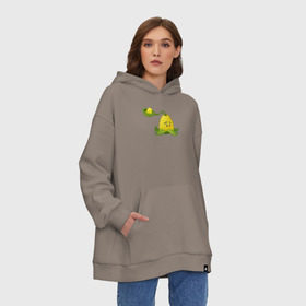 Худи SuperOversize хлопок с принтом Plants vs Zombies в Курске, 70% хлопок, 30% полиэстер, мягкий начес внутри | карман-кенгуру, эластичная резинка на манжетах и по нижней кромке, двухслойный капюшон
 | plants vs zombies растения против зомби кукур