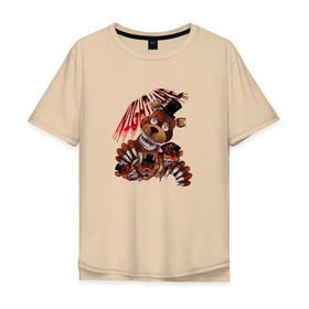Мужская футболка хлопок Oversize с принтом Five nights at Freddys в Курске, 100% хлопок | свободный крой, круглый ворот, “спинка” длиннее передней части | fnaf | фнаф