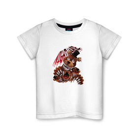 Детская футболка хлопок с принтом Five nights at Freddy`s в Курске, 100% хлопок | круглый вырез горловины, полуприлегающий силуэт, длина до линии бедер | fnaf | фнаф