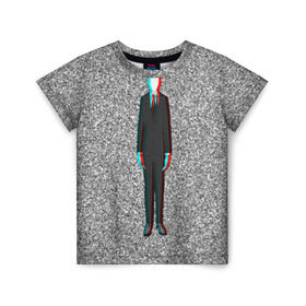 Детская футболка 3D с принтом Слендер в Курске, 100% гипоаллергенный полиэфир | прямой крой, круглый вырез горловины, длина до линии бедер, чуть спущенное плечо, ткань немного тянется | Тематика изображения на принте: man | slender | тонкий | хоррор | худой