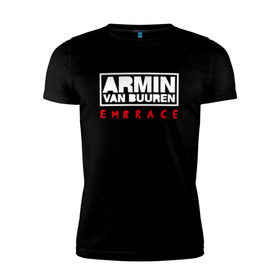 Мужская футболка премиум с принтом Armin van Buuren Embrace в Курске, 92% хлопок, 8% лайкра | приталенный силуэт, круглый вырез ворота, длина до линии бедра, короткий рукав | armin van buuren | embrace | trance | только для личный витринarmin
