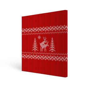 Холст квадратный с принтом Свитер с оленями в Курске, 100% ПВХ |  | deer | new year | sweater | winter | зима | новый год | олени | рождество | с новым годом | сhristmas | свитер