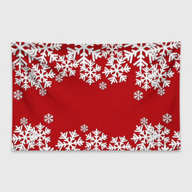 Флаг-баннер с принтом Снежинки в Курске, 100% полиэстер | размер 67 х 109 см, плотность ткани — 95 г/м2; по краям флага есть четыре люверса для крепления | new year | snowflake | sweater | winter | зима | новый год | рождество | с новым годом | сhristmas | свитер | снежинка