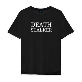 Мужская футболка хлопок Oversize с принтом Bones Sesh Death Stalker в Курске, 100% хлопок | свободный крой, круглый ворот, “спинка” длиннее передней части | bones | death stalker | deathstalker | rap | rapteamsesh | sesh | teamsesh