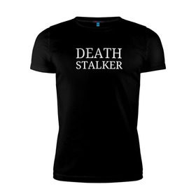 Мужская футболка премиум с принтом Bones Sesh Death Stalker в Курске, 92% хлопок, 8% лайкра | приталенный силуэт, круглый вырез ворота, длина до линии бедра, короткий рукав | bones | death stalker | deathstalker | rap | rapteamsesh | sesh | teamsesh