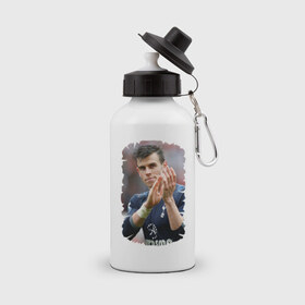 Бутылка спортивная с принтом Gareth Bale в Курске, металл | емкость — 500 мл, в комплекте две пластиковые крышки и карабин для крепления | gareth bale | бэйл гарет | реал мадрид | футбол