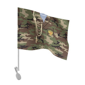 Флаг для автомобиля с принтом Армейская форма в Курске, 100% полиэстер | Размер: 30*21 см | 23 | армейская | армия | дембель | защитник | камуфляж | отечества | солдат | тельняшка | февраля | форма