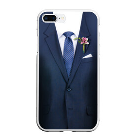 Чехол для iPhone 7Plus/8 Plus матовый с принтом Жених в Курске, Силикон | Область печати: задняя сторона чехла, без боковых панелей | бутоньерка | жених | костюм | муж | пиджак | свадьба | семья