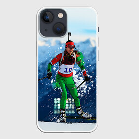 Чехол для iPhone 13 mini с принтом Биатлон в Курске,  |  | biathlon | sport | winter | биатлон | биатлонисты | зимние виды спорта | спорт | стрельба