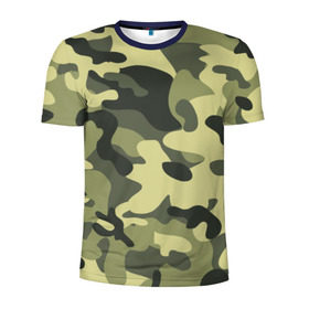 Мужская футболка 3D спортивная с принтом Камуфляж Хаки в Курске, 100% полиэстер с улучшенными характеристиками | приталенный силуэт, круглая горловина, широкие плечи, сужается к линии бедра | camo | military | камо