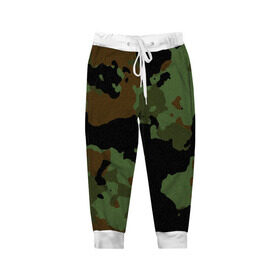 Детские брюки 3D с принтом Камуфляж Вельветовый эффект в Курске, 100% полиэстер | манжеты по низу, эластичный пояс регулируется шнурком, по бокам два кармана без застежек, внутренняя часть кармана из мелкой сетки | camo | camouflage | military | камо