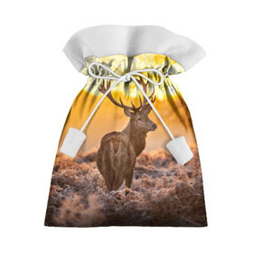 Новогодний 3D мешок с принтом Обернувшийся олень в Курске, 100% полиэстер | Размер: 29*39 см | Тематика изображения на принте: живой принт который выделит вас из любой толпызакат | животное | красота | лес | невероятно тёплый | олень | рога | тайга