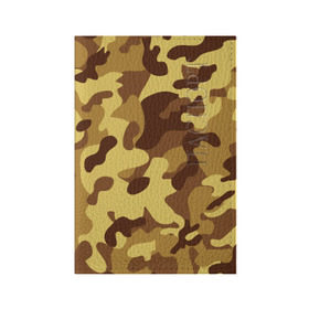 Обложка для паспорта матовая кожа с принтом Пустынный камуфляж в Курске, натуральная матовая кожа | размер 19,3 х 13,7 см; прозрачные пластиковые крепления | Тематика изображения на принте: camo | camouflage | military | камо