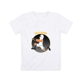 Детская футболка хлопок с принтом Eco Rush CS GO в Курске, 100% хлопок | круглый вырез горловины, полуприлегающий силуэт, длина до линии бедер | cs_go
