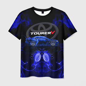 Мужская футболка 3D с принтом Toyota chaser в Курске, 100% полиэфир | прямой крой, круглый вырез горловины, длина до линии бедер | chaser | jzx100 | tourer | tourer v | toyota | v | тоёта | тойота | турер ви | турик | чайзер | чайник