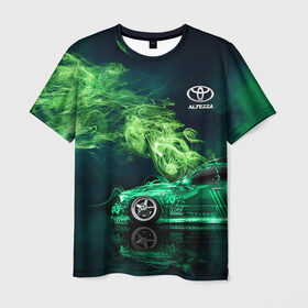 Мужская футболка 3D с принтом Toyota Altezza в Курске, 100% полиэфир | прямой крой, круглый вырез горловины, длина до линии бедер | Тематика изображения на принте: altezza | jdm | toyota | альтеза | ждм | тоёта | тойота