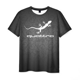 Мужская футболка 3D с принтом Audi qauttro в Курске, 100% полиэфир | прямой крой, круглый вырез горловины, длина до линии бедер | Тематика изображения на принте: audi | audi qauttro | qauttro | ауди | ауди кватро | кватро