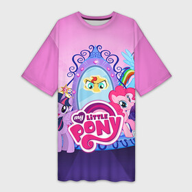 Платье-футболка 3D с принтом My Little Pony в Курске,  |  | friendship is magic | mlp | my little pony | pinky pie | pony | swag | дружба | литл пони | мой маленький пони | пони | поняши | поняшки | сваг | свэг | чудо