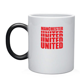 Кружка хамелеон с принтом Manchester United red в Курске, керамика | меняет цвет при нагревании, емкость 330 мл | manchester | united | манчестер | юнайтед
