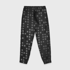 Детские брюки 3D с принтом Пиксели в Курске, 100% полиэстер | манжеты по низу, эластичный пояс регулируется шнурком, по бокам два кармана без застежек, внутренняя часть кармана из мелкой сетки | паттерн | черный