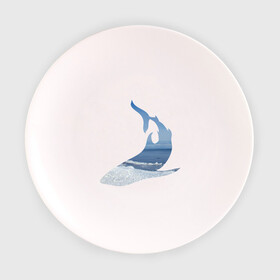Тарелка с принтом Winter shark в Курске, фарфор | диаметр - 210 мм
диаметр для нанесения принта - 120 мм | Тематика изображения на принте: акула | зима | лед | пляж