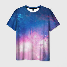 Мужская футболка 3D с принтом Вселенная в Курске, 100% полиэфир | прямой крой, круглый вырез горловины, длина до линии бедер | звезды | туманность