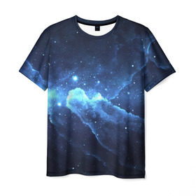 Мужская футболка 3D с принтом Космос в Курске, 100% полиэфир | прямой крой, круглый вырез горловины, длина до линии бедер | галактика | звезды | туманность