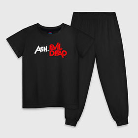 Детская пижама хлопок с принтом ASH VS EVIL DEAD в Курске, 100% хлопок |  брюки и футболка прямого кроя, без карманов, на брюках мягкая резинка на поясе и по низу штанин
 | 