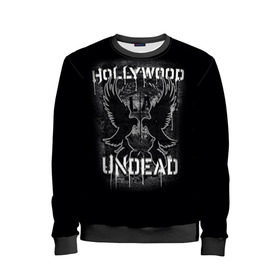 Детский свитшот 3D с принтом Hollywood Undead в Курске, 100% полиэстер | свободная посадка, прямой крой, мягкая тканевая резинка на рукавах и понизу свитшота | Тематика изображения на принте: хип хоп