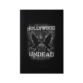 Обложка для паспорта матовая кожа с принтом Hollywood Undead в Курске, натуральная матовая кожа | размер 19,3 х 13,7 см; прозрачные пластиковые крепления | хип хоп