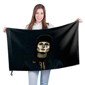 Флаг 3D с принтом Hollywood Undead в Курске, 100% полиэстер | плотность ткани — 95 г/м2, размер — 67 х 109 см. Принт наносится с одной стороны | хип хоп