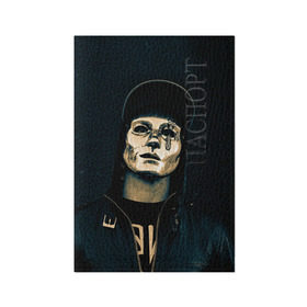 Обложка для паспорта матовая кожа с принтом Hollywood Undead в Курске, натуральная матовая кожа | размер 19,3 х 13,7 см; прозрачные пластиковые крепления | Тематика изображения на принте: хип хоп