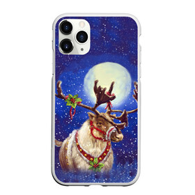 Чехол для iPhone 11 Pro матовый с принтом Christmas deer в Курске, Силикон |  | 2016 | christmas | deer | год | новогодний | новый | олень | рождественский | с новым годом