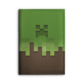Обложка для автодокументов с принтом Minecraft edition в Курске, натуральная кожа |  размер 19,9*13 см; внутри 4 больших “конверта” для документов и один маленький отдел — туда идеально встанут права | Тематика изображения на принте: creeper | minecraft