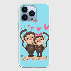 Чехол для iPhone 13 Pro с принтом Обезьянки в Курске,  |  | 2016 | год | любовь | мартышка | новый | обезьяна | с новым год