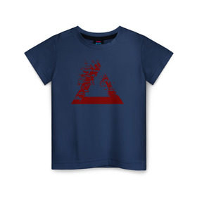 Детская футболка хлопок с принтом Witcher Igni sign в Курске, 100% хлопок | круглый вырез горловины, полуприлегающий силуэт, длина до линии бедер | 