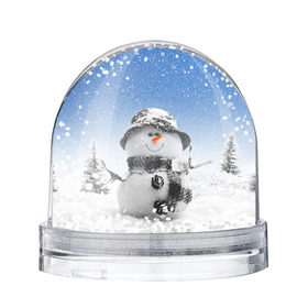 Снежный шар с принтом Снеговик в Курске, Пластик | Изображение внутри шара печатается на глянцевой фотобумаге с двух сторон | 2016 | winter | год | зима | мартышка | новогодний | новый | обезьяна | обезьянка | подарок | с новым годом | снег | снеговик