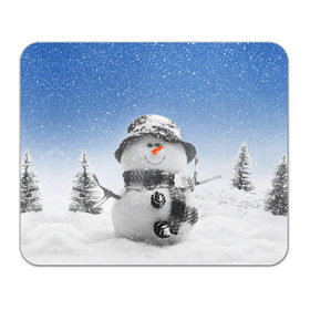 Коврик прямоугольный с принтом Снеговик в Курске, натуральный каучук | размер 230 х 185 мм; запечатка лицевой стороны | Тематика изображения на принте: 2016 | winter | год | зима | мартышка | новогодний | новый | обезьяна | обезьянка | подарок | с новым годом | снег | снеговик