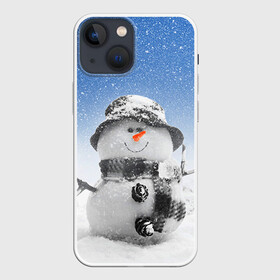 Чехол для iPhone 13 mini с принтом Снеговик в Курске,  |  | 2016 | winter | год | зима | мартышка | новогодний | новый | обезьяна | обезьянка | подарок | с новым годом | снег | снеговик