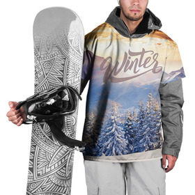 Накидка на куртку 3D с принтом Winter в Курске, 100% полиэстер |  | зима | пейзвж | снег