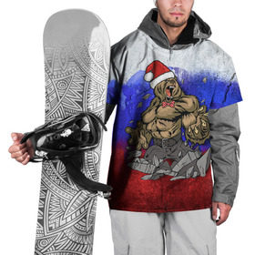 Накидка на куртку 3D с принтом Медведь в Курске, 100% полиэстер |  | Тематика изображения на принте: 2016 | год | медведь | мишка | новогодний | новый | патриот | россия | русский | с новым годом | сила | флаг