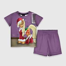 Детский костюм с шортами 3D с принтом My Little Pony в Курске,  |  | friendship is magic | mlp | my little pony | new year | pinky pie | swag | дружба   это чудо | мой маленький пони | новый год | пони | поняши | поняшки | с новым годом | сваг | свэг