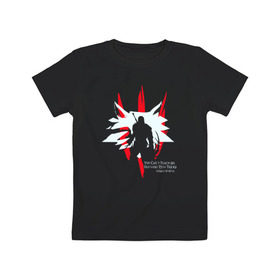 Детская футболка хлопок с принтом OLD WOLF в Курске, 100% хлопок | круглый вырез горловины, полуприлегающий силуэт, длина до линии бедер | the witcher 3: wild hunt ведьмак дикая охота