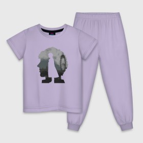 Детская пижама хлопок с принтом Sherlock World в Курске, 100% хлопок |  брюки и футболка прямого кроя, без карманов, на брюках мягкая резинка на поясе и по низу штанин
 | англия | британия | детектив | холмс | шерлок