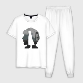 Мужская пижама хлопок с принтом Sherlock World в Курске, 100% хлопок | брюки и футболка прямого кроя, без карманов, на брюках мягкая резинка на поясе и по низу штанин
 | англия | британия | детектив | холмс | шерлок