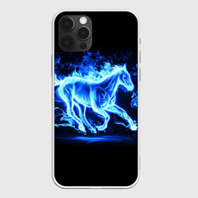 Чехол для iPhone 12 Pro Max с принтом Ледяной конь в Курске, Силикон |  | Тематика изображения на принте: арт | лёд | лошадь | огонь | пламя