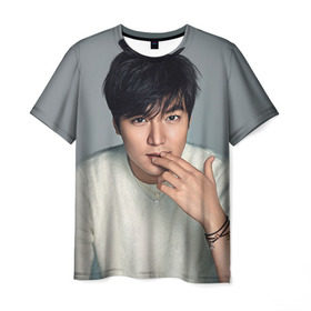 Мужская футболка 3D с принтом LEE MIN HO в Курске, 100% полиэфир | прямой крой, круглый вырез горловины, длина до линии бедер | dramas | k pop | korea | kpop | min ho | minho | дорамы | драмы | к поп | корея | кпоп | ли мин хо | мин хо | минхо. lee min ho