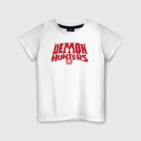 Детская футболка хлопок с принтом The Demon Hunters в Курске, 100% хлопок | круглый вырез горловины, полуприлегающий силуэт, длина до линии бедер | 